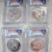 Lot of 4 Silver Proof Eisenhower Silver Dollars Icg 69+DCAM