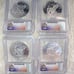 Lot of 4 Silver Proof Eisenhower Silver Dollars Icg 69+DCAM