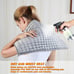 Electric Heating Pad for Back Pain Muscle Pain Relief (Light Gray, 12''×24'')