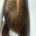 Human hair medium-light brown hair topper