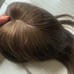 Human hair medium-light brown hair topper