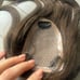 Human hair medium-light brown hair topper