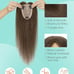 Human hair medium-light brown hair topper