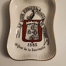 Vintage Longchamp France Porcelain Tray Restaurant La Tour D'Argent
