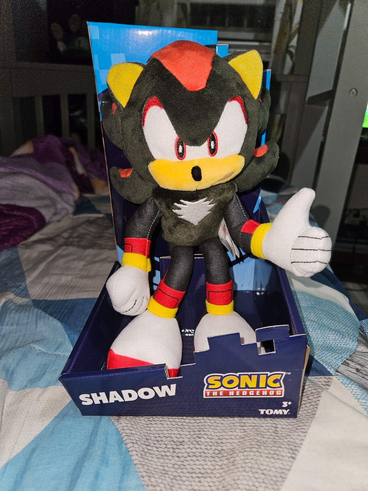 TOMY 12 Shadow The Hedgehog Plush New in Box