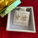 vintage 14k yellow gold earrings cross