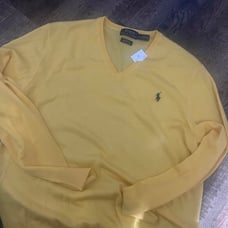 Ralph Lauren Yellow V Neck Swewter-NWT