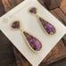 NWT Kendra Scott Payton Drop Earrings - Bronze Veined Purple Turquoise Magnesite