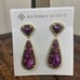 NWT Kendra Scott Payton Drop Earrings - Bronze Veined Purple Turquoise Magnesite