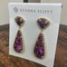 NWT Kendra Scott Payton Drop Earrings - Bronze Veined Purple Turquoise Magnesite