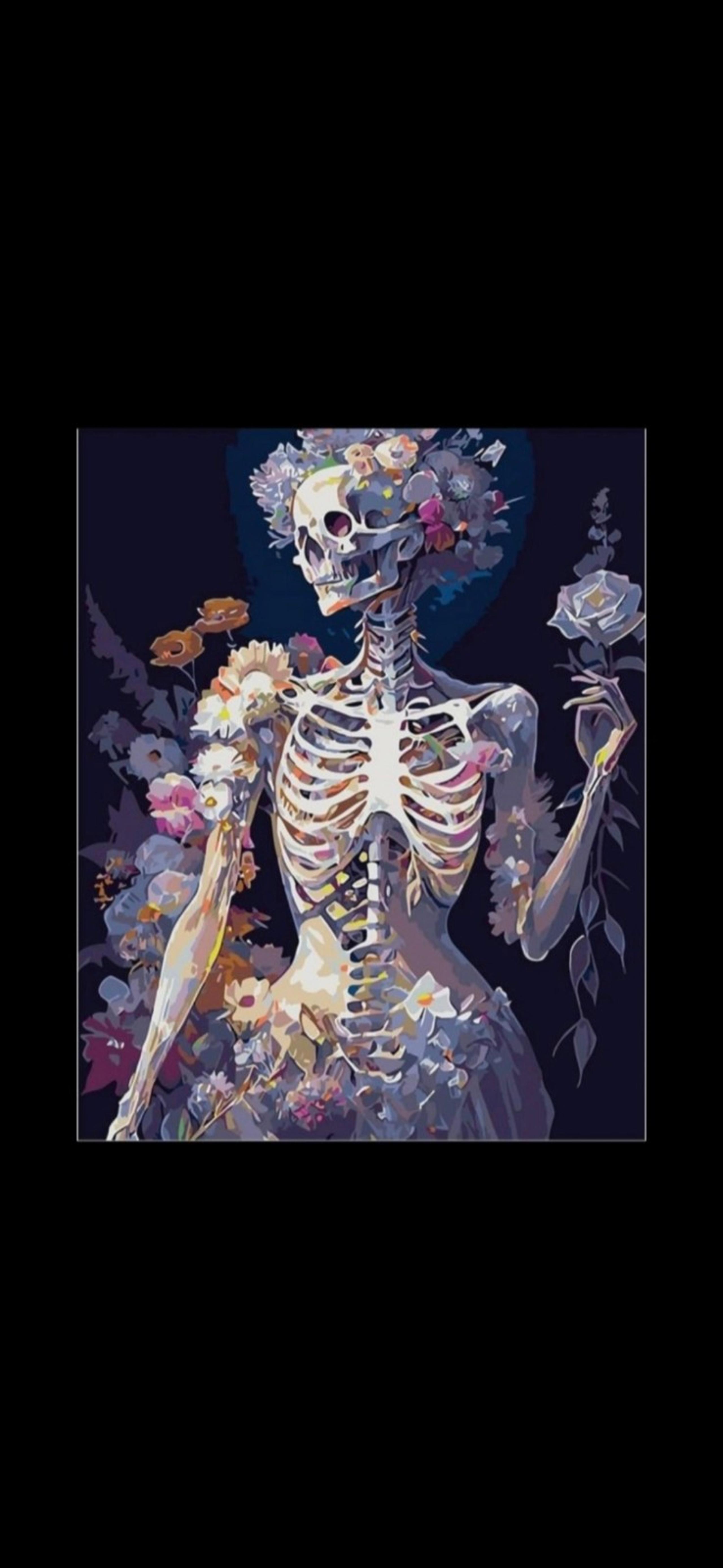 Flower Skeleton 5D Diamond Painting Kit New