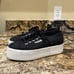 Superga 2790 Platform Sneaker in Black & White Sole