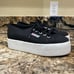 Superga 2790 Platform Sneaker in Black & White Sole
