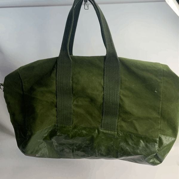 Swedish Army Duffel Canvas Bag With Waterproof Bottom M1969 18x12