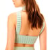 For Love and Lemons Mint Blue Mock Neck Sleeveless Knit Sweater Crop Top Large