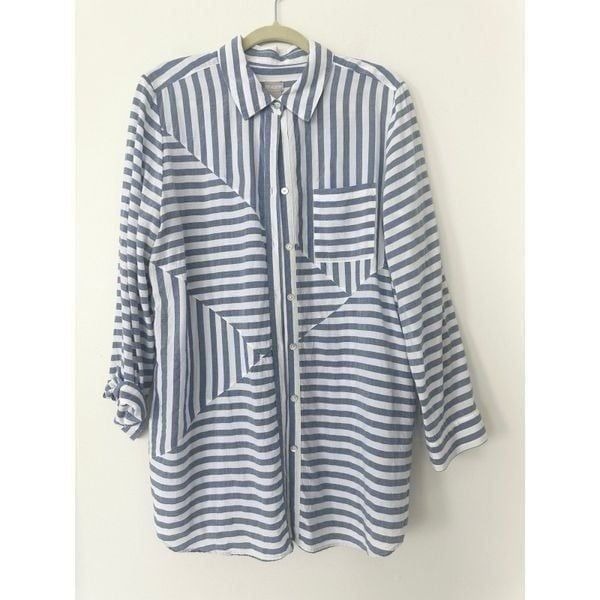 Chico’s Striped Women’s Tunic Top 2=12-14