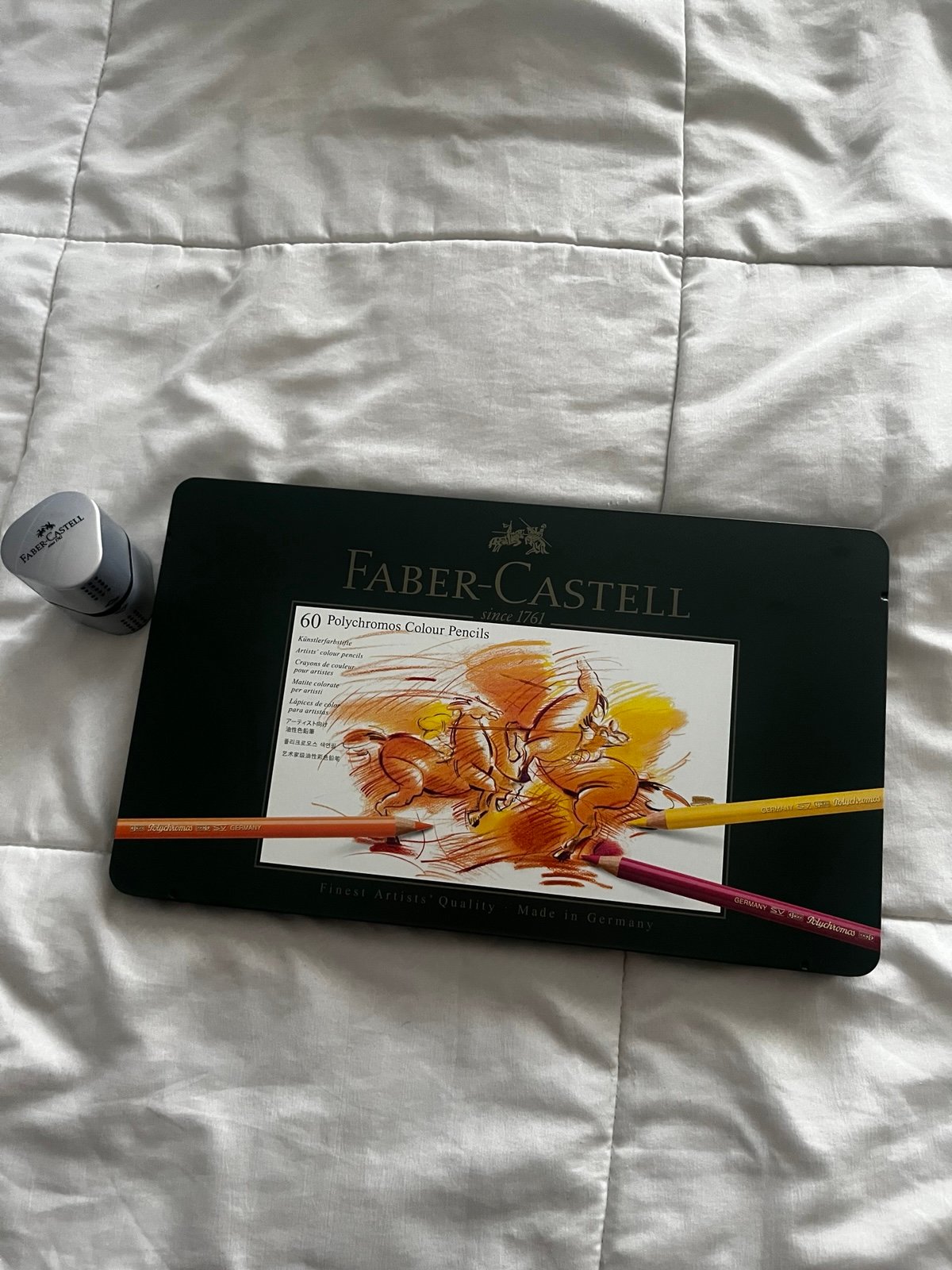 Faber-Castell Polychromos Pencil Set - Assorted Colors, Tin Box, Set of 60
