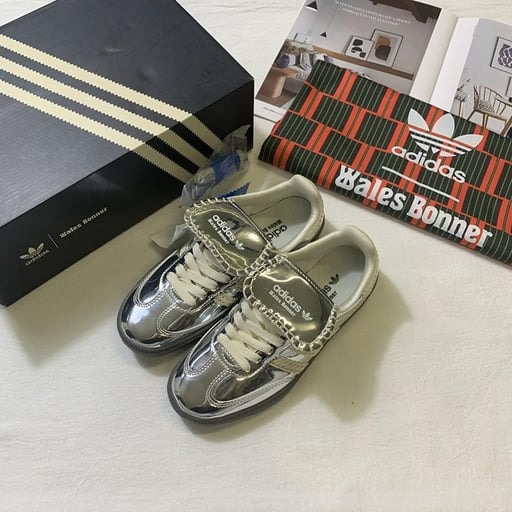 Ａdidas Samba Wales Bonner Silver Sizes:EU38.5=Women's 7=Men's 6