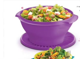 Tupperware Servalier Salad Bowl 4.3 Liter Purple Color