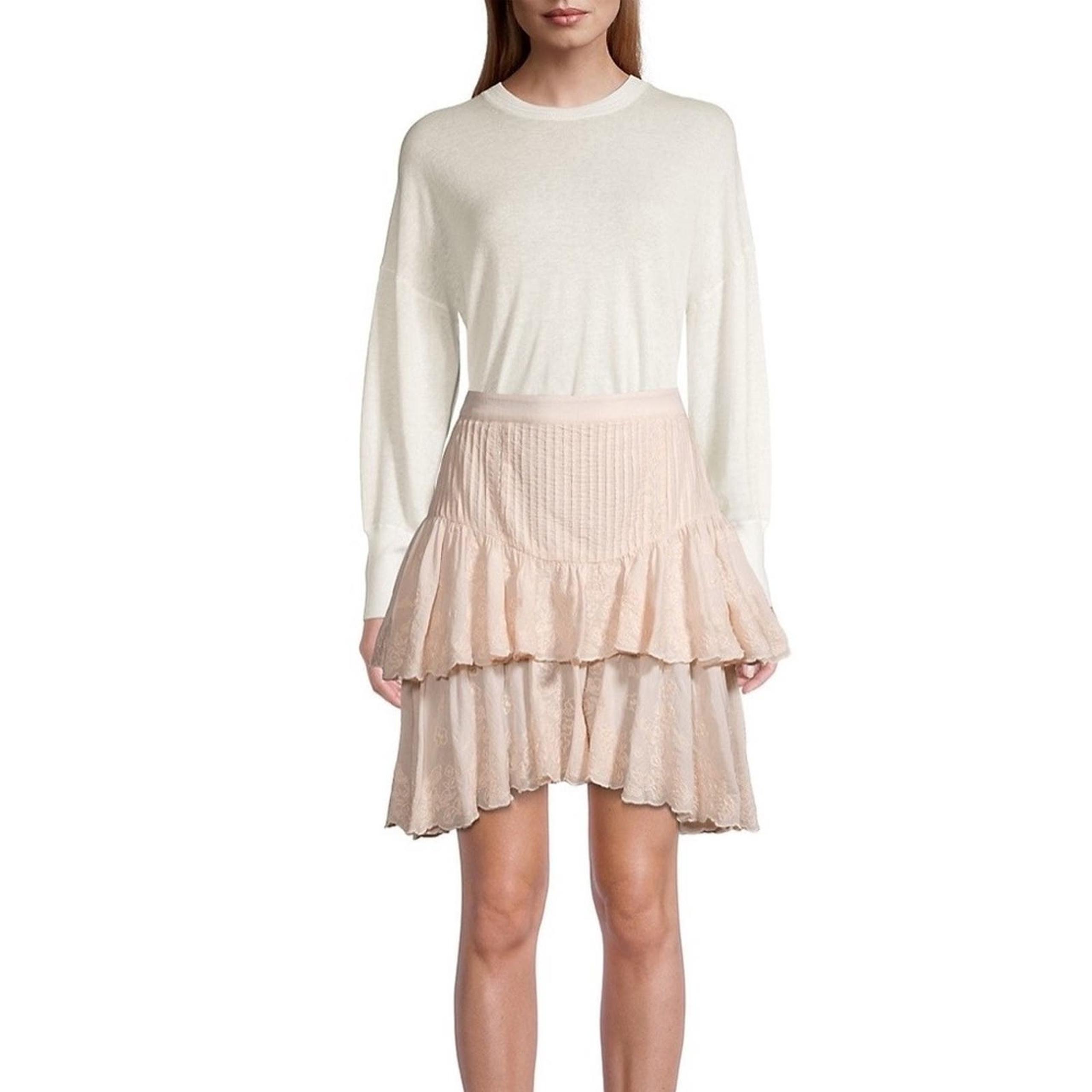 NEW Ted Baker Alegria Tiered Handkerchief Lace Skirt Sz 1/4