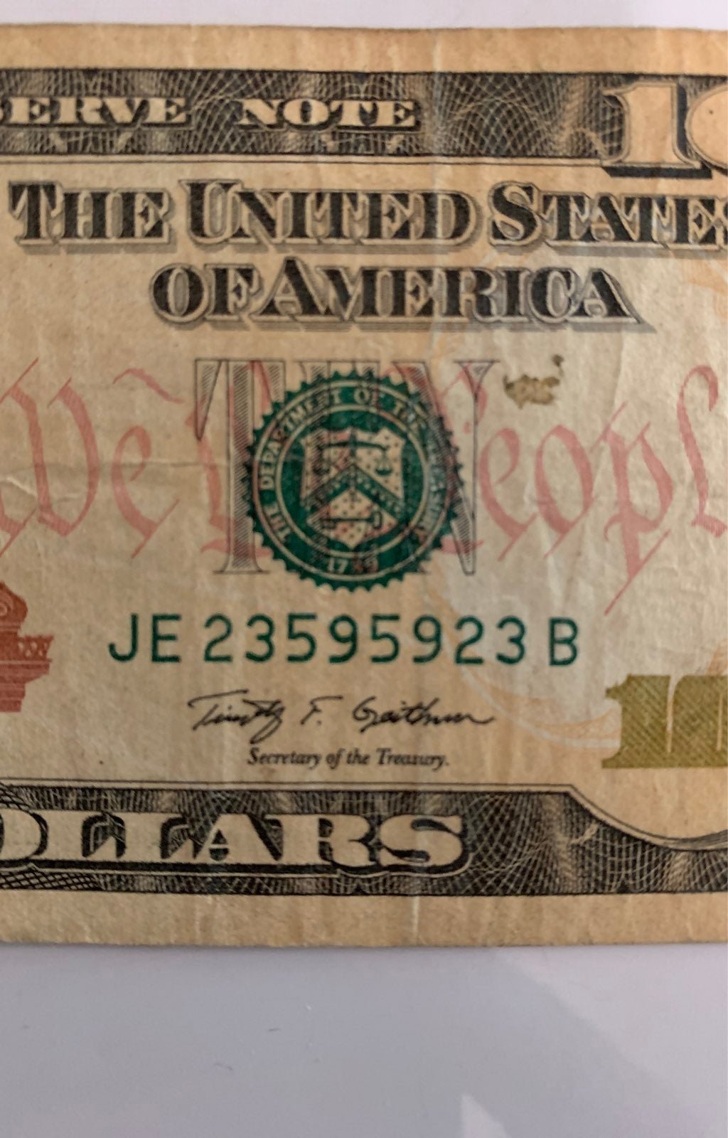 #C730 Ten Dollar 2009 Repeating Radar? Bill