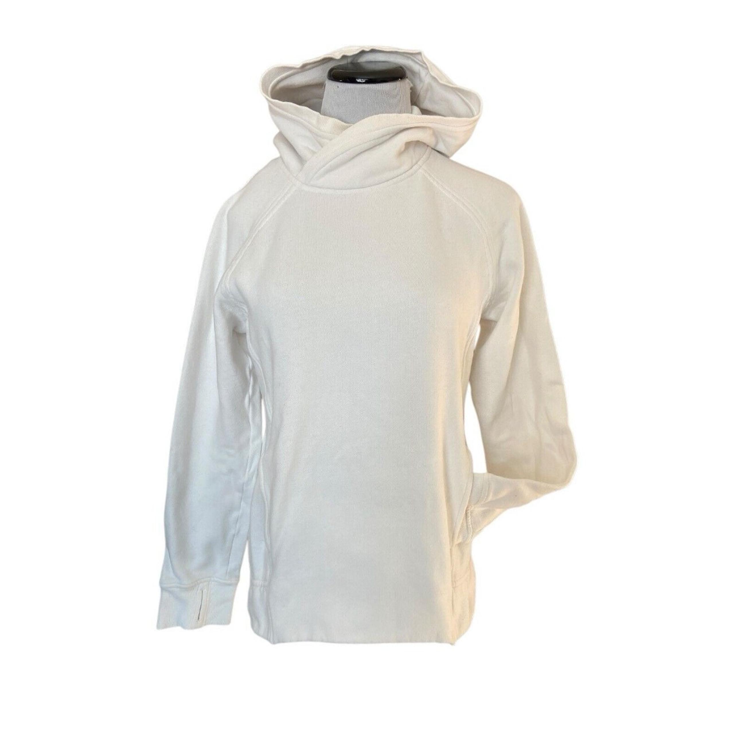 Lululemon Women’s N60416 Hoodie Size 8 White Thumb Holes Athleisure Heavyweight