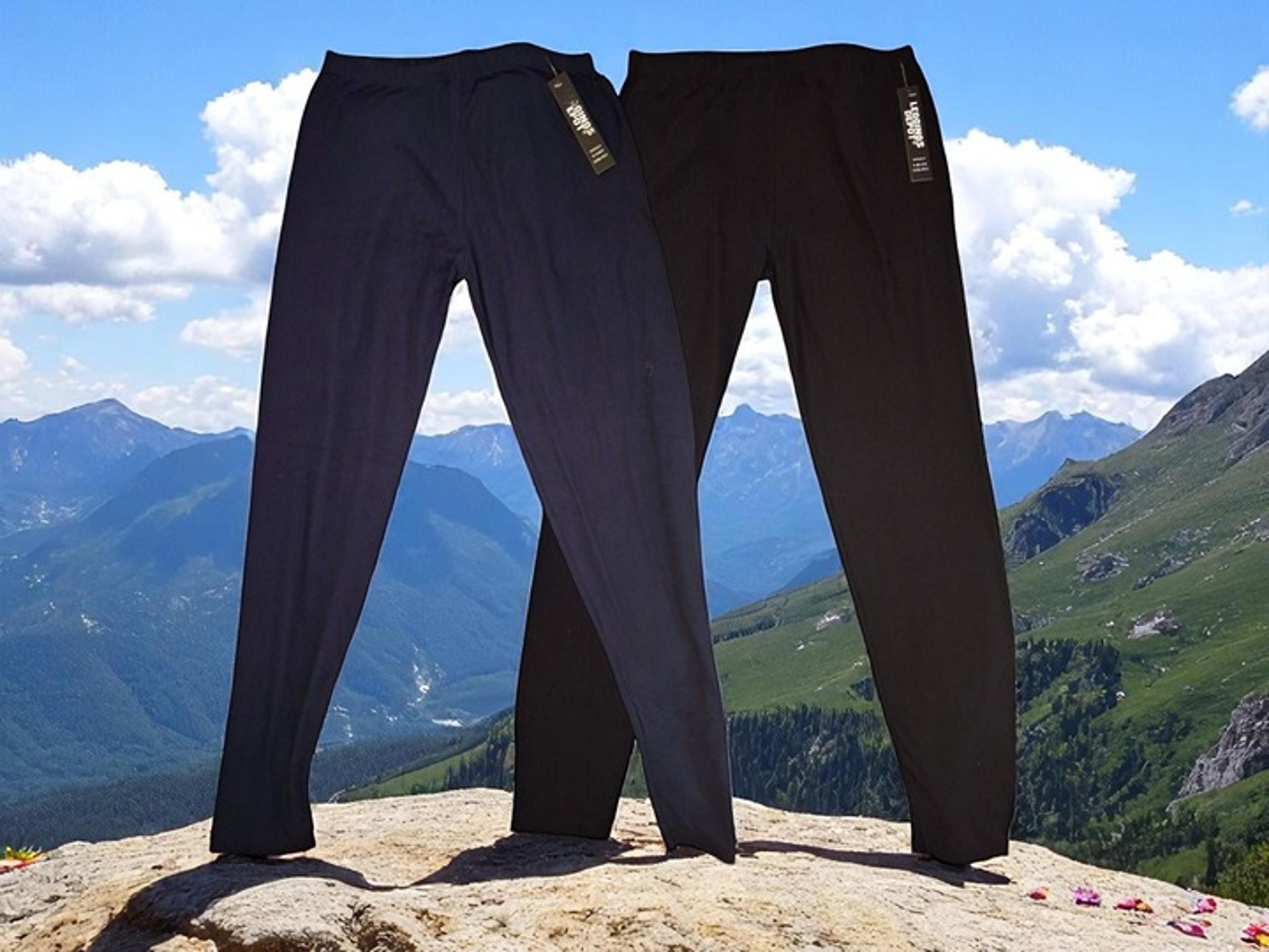 Womens Velvety Soft Leggings- 2pc Bundle- Black and Navy -Leggings Depot -XL