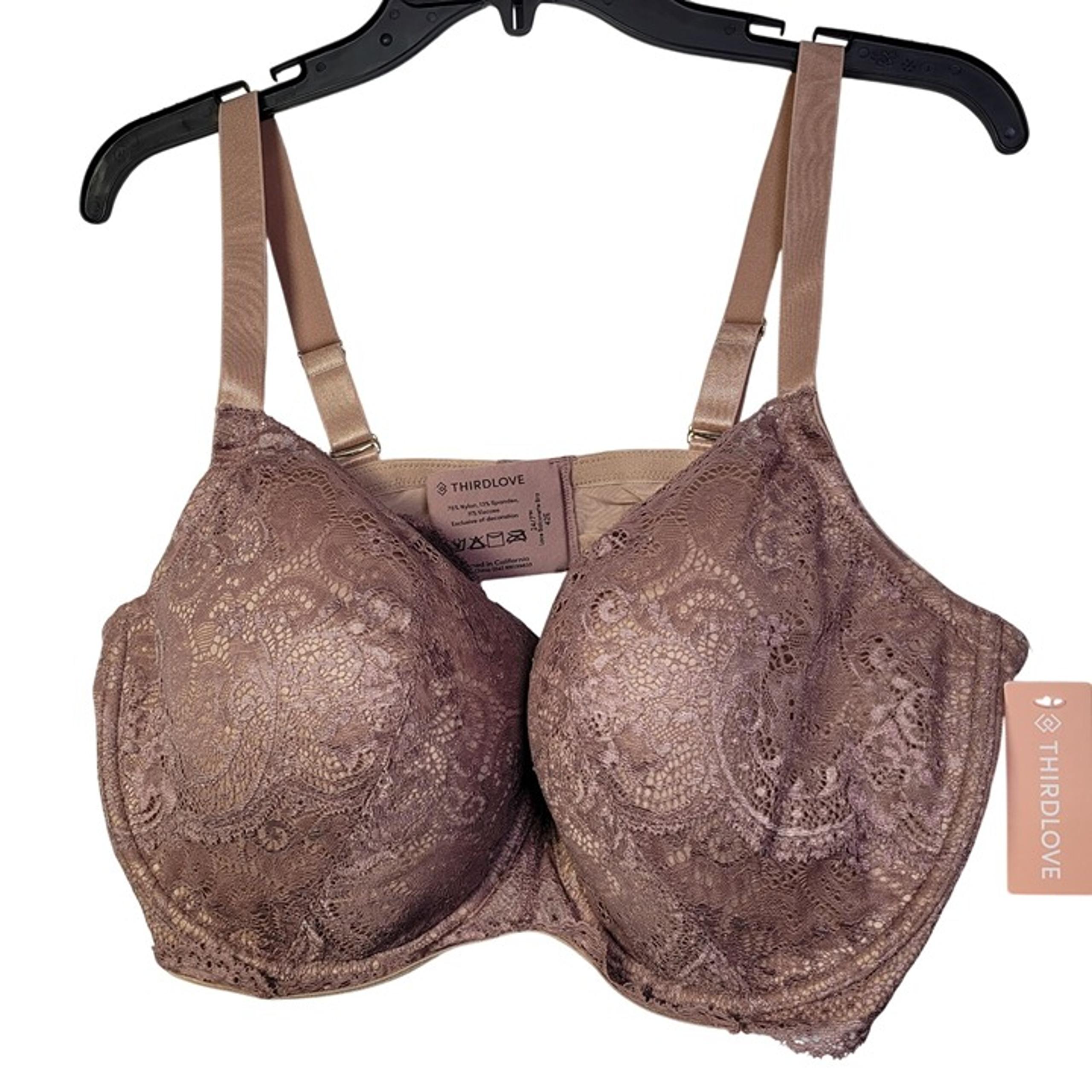 ThirdLove Women 24/7 Lace Balconette Bra Underwire Beige Size  42E