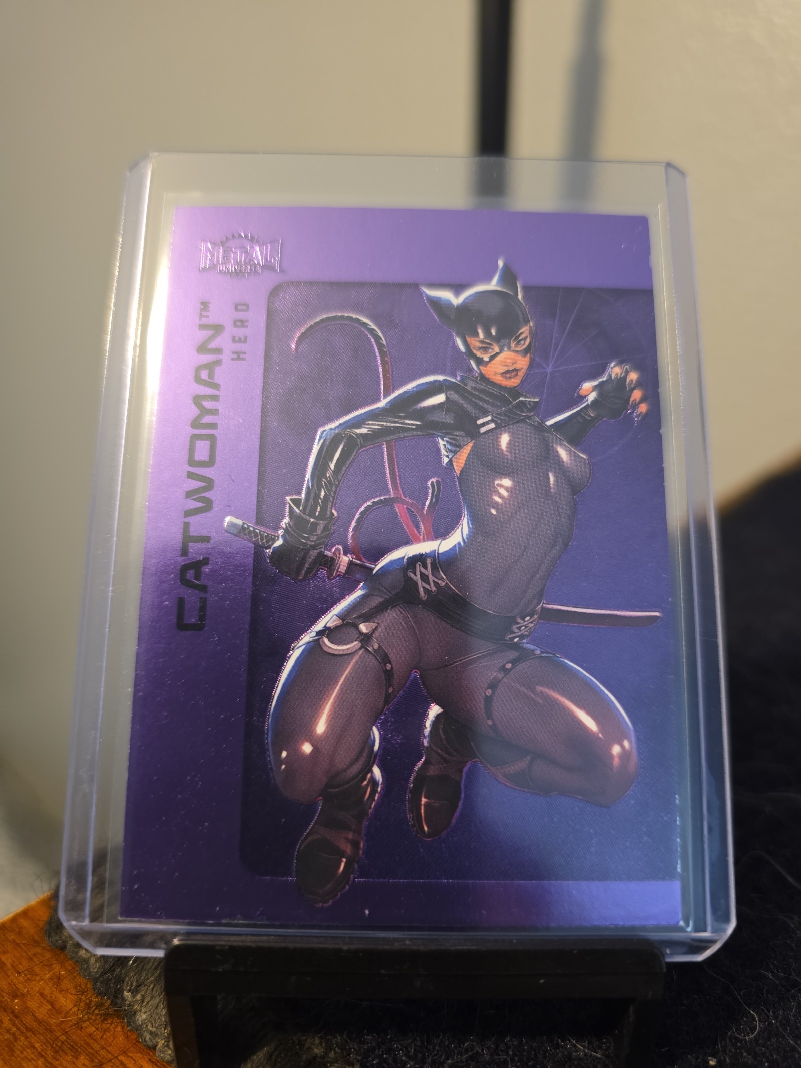 Catwoman (Eiko Hasigawa) 2025 Skybox Metal Universe Batman Purple FX #44