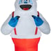 10.5ft Gemmy Christmas Inflatable Fuzzy Mixed Media Bumble Suspenders Rudolph