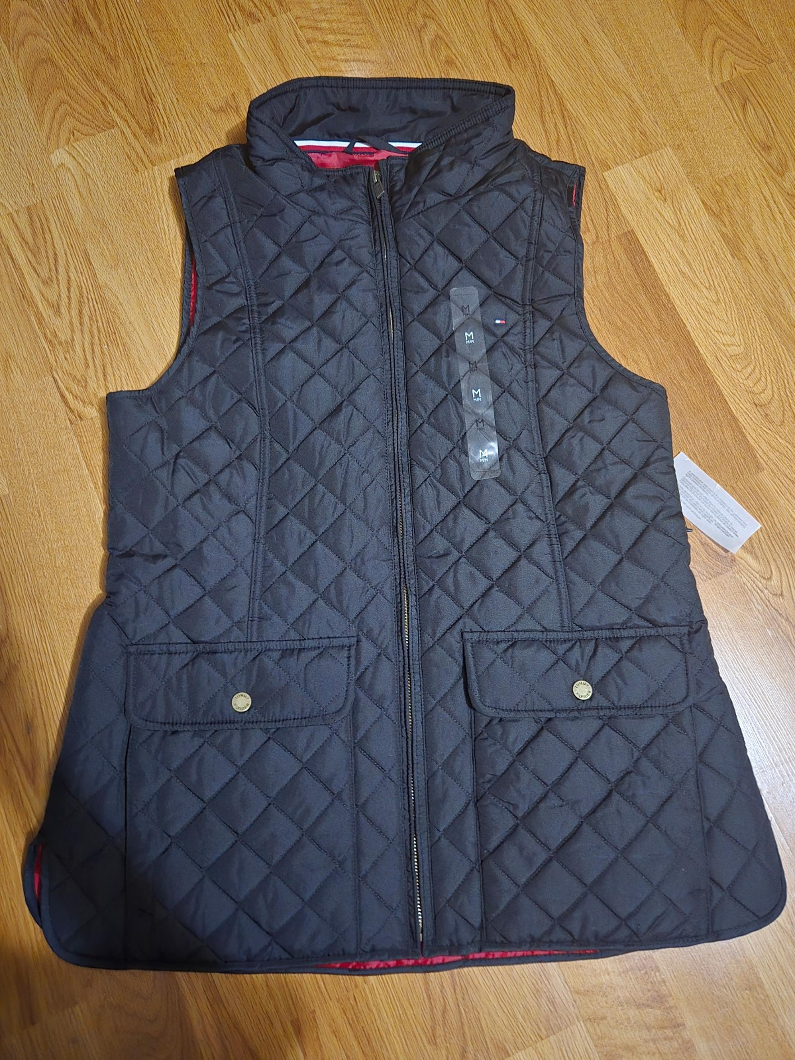 Womems tommy hilfiger black quilted vest