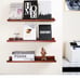 Annecy Floating Shelves Wall Mounted Set of 3, 24 Inch Dark Walnut Solid Ledge S