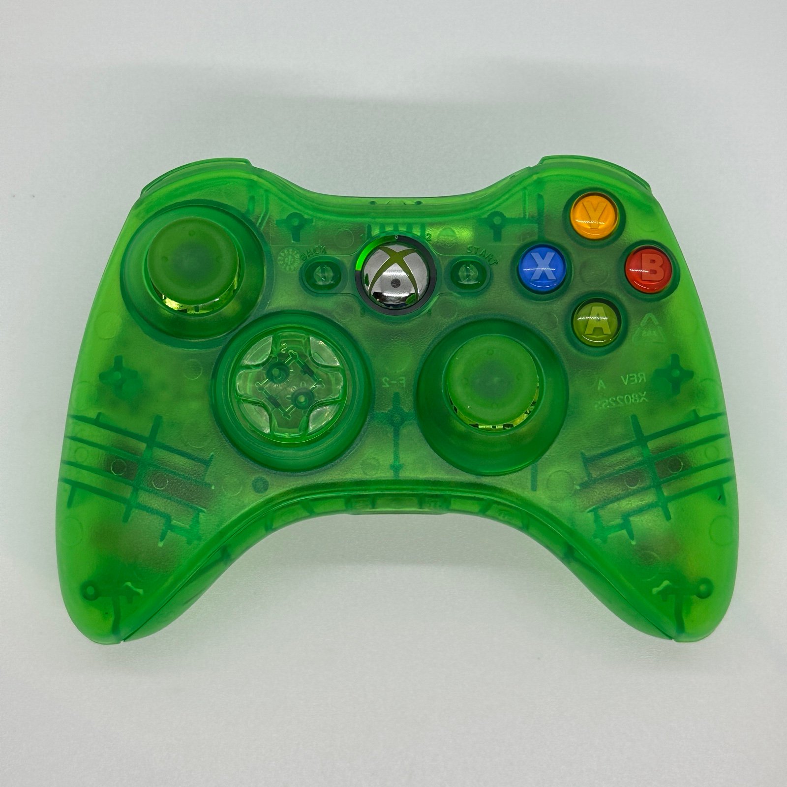 Custom Transparent Green Xbox 360 controller - OEM Board
