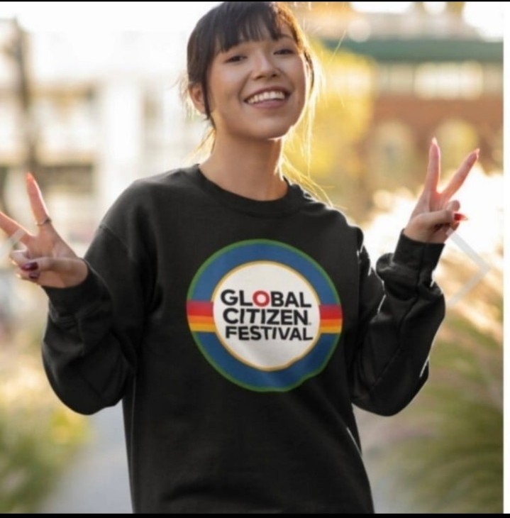 AVIATOR NATION x Global Citizen Live Festival Crewneck Charcoal Gray Sweatshirt