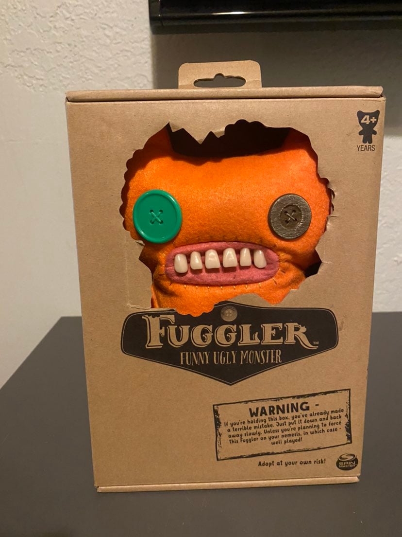 Orange Fuggler Funny Ugly Monster