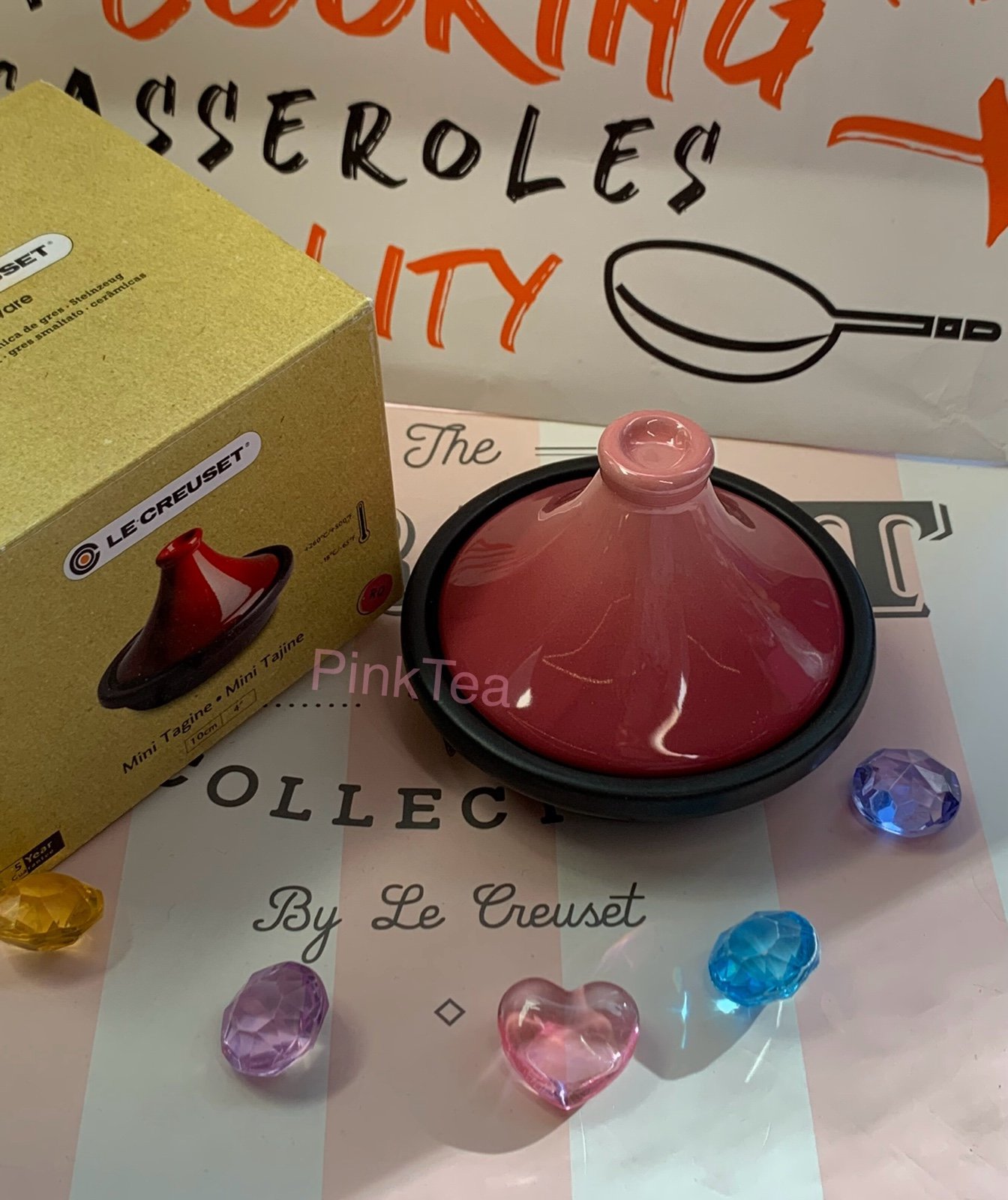 Le Creuset Mini Tajine Tagine Set Rose Quartz RQ Stoneware Rare Authentic NIB