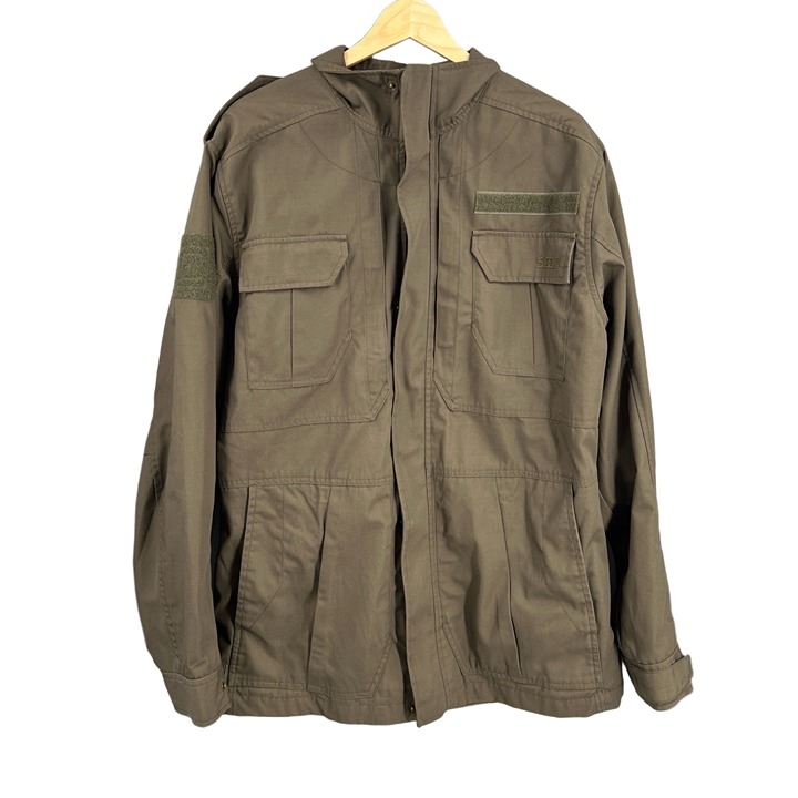 5.11 Tactical Series M-65 Field Jacket Olive Green Ripstop Fabric Mens Medium