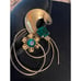 Gold Tone Floral Spray Brooch Avant Guard