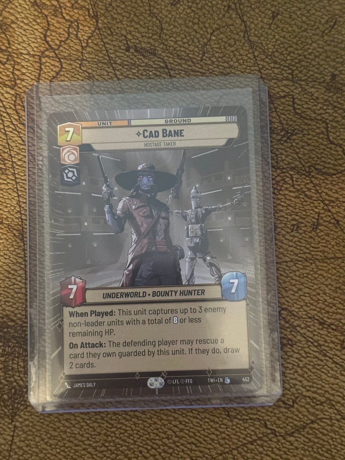 Cad Bane Hostage taker 187/257 Legendary Star Wars Unlimited ( Hyperspace) NM
