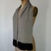 Shady Character NYC 52 x9.5 Scarf Houndstooth Vintage Ribbon Woven Black White