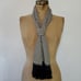Shady Character NYC 52 x9.5 Scarf Houndstooth Vintage Ribbon Woven Black White