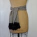 Shady Character NYC 52 x9.5 Scarf Houndstooth Vintage Ribbon Woven Black White