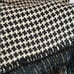 Shady Character NYC 52 x9.5 Scarf Houndstooth Vintage Ribbon Woven Black White