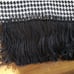 Shady Character NYC 52 x9.5 Scarf Houndstooth Vintage Ribbon Woven Black White