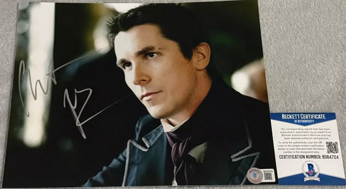 CHRISTIAN BALE SIGNED 8X10 PHOTO THE DARK KNIGHT BATMAN AUTOGRAPHED BECKETT
