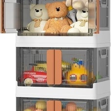 Storage Bins with Lids - Collapsible, Stackable. 3 sets, 9 in total