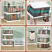 Storage Bins with Lids - Collapsible, Stackable. 3 sets, 9 in total
