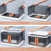 Storage Bins with Lids - Collapsible, Stackable. 3 sets, 9 in total