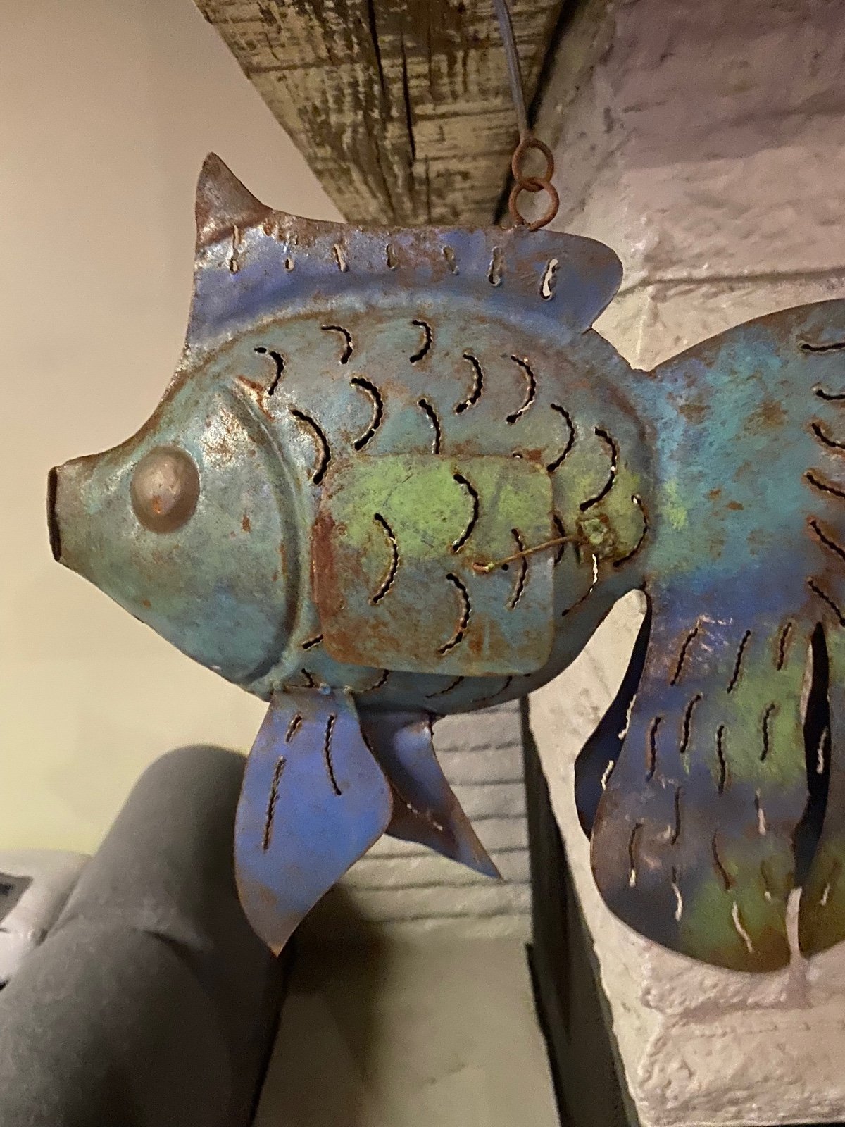 metal cut out fish