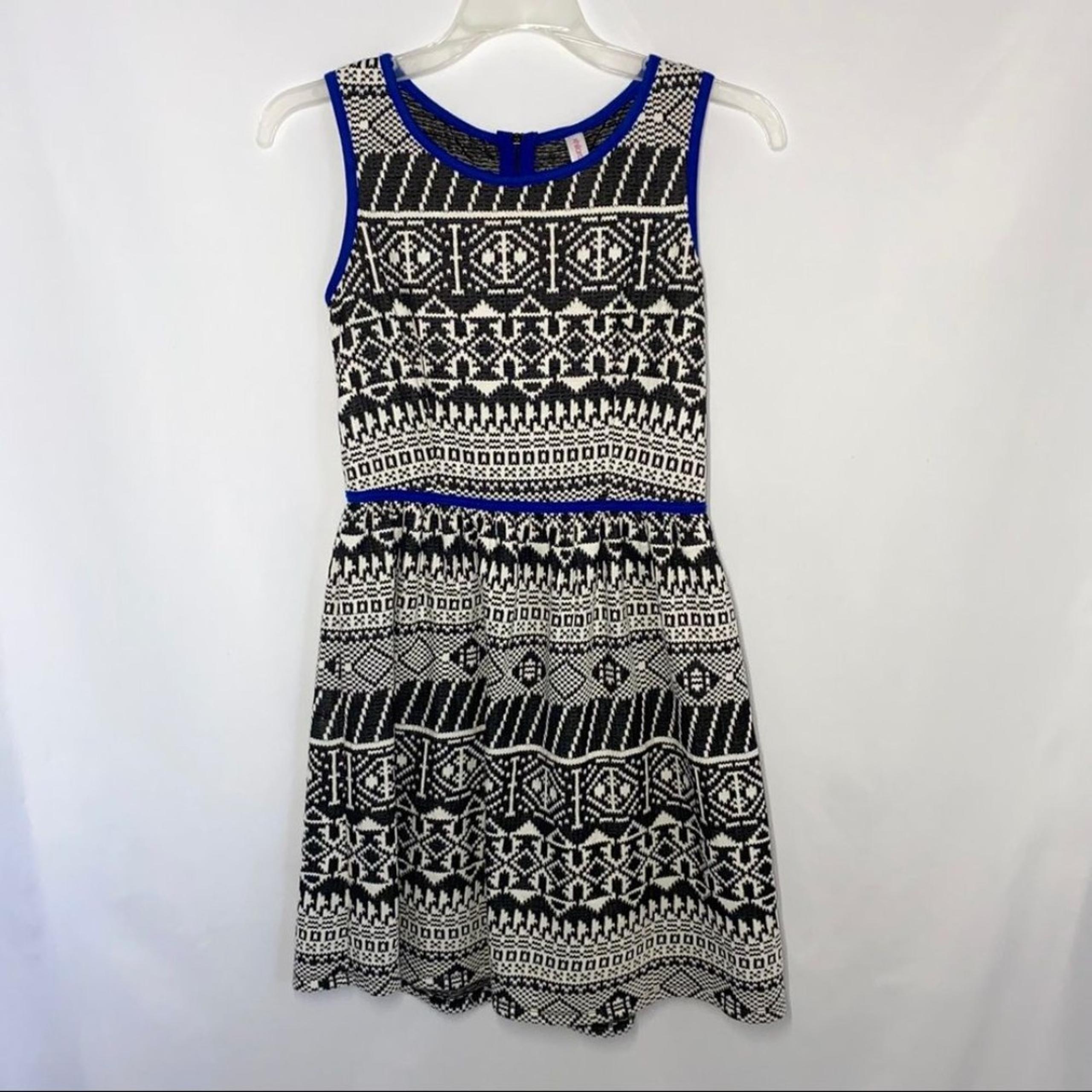 Xhilaration black/white tribal print dress